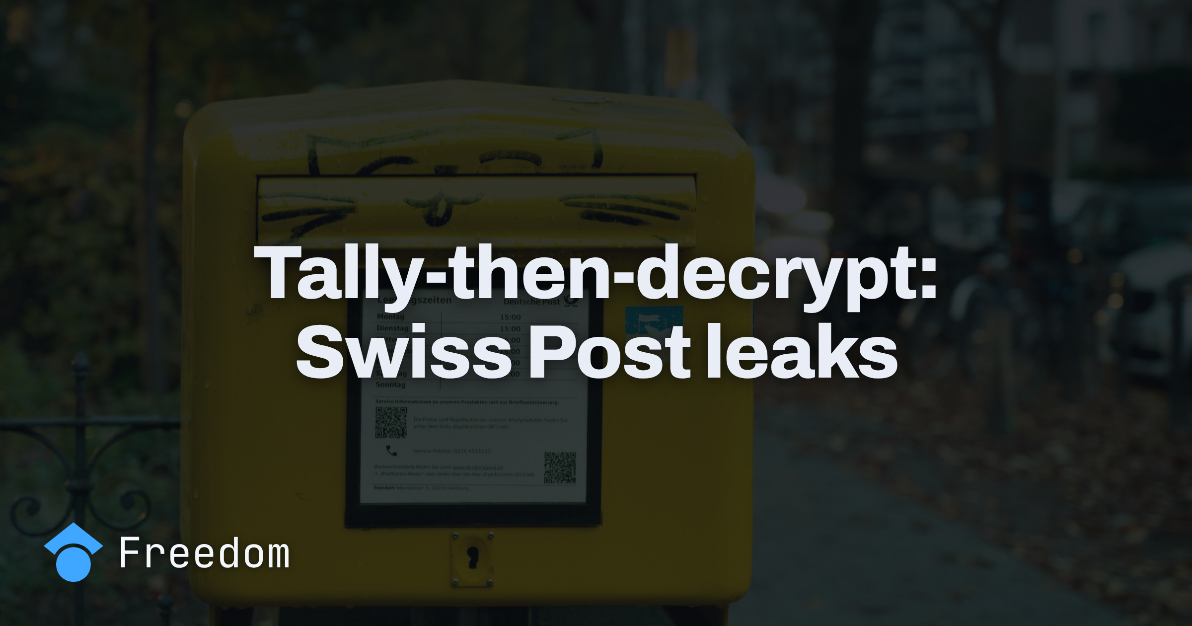 Championing tally-then-decrypt secrecy